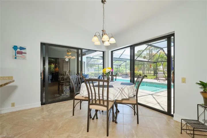 Breakfast nook/dining area is just off the kitchen and is open to the great room.