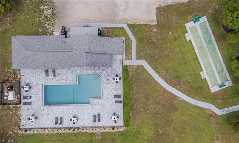 Aerial view of community pool