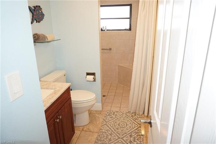 Guest bath with walk-in/roll-in shower