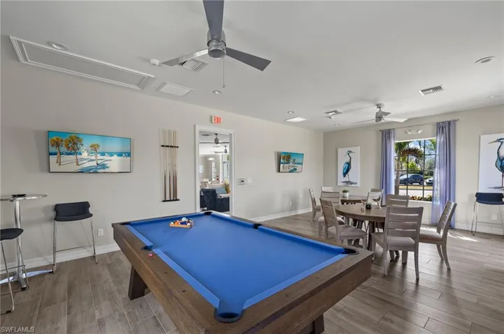 Community clubhouse with billiards