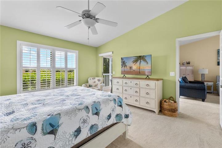 Master bedroom has access to the screened in Lanai.