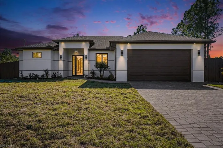 Front exterior of new construction home