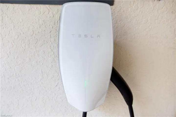 Tesla Charging Station in garage