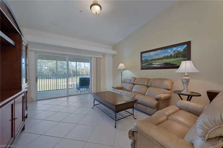 Living Room with Vaulted Ceiling, to Lanai