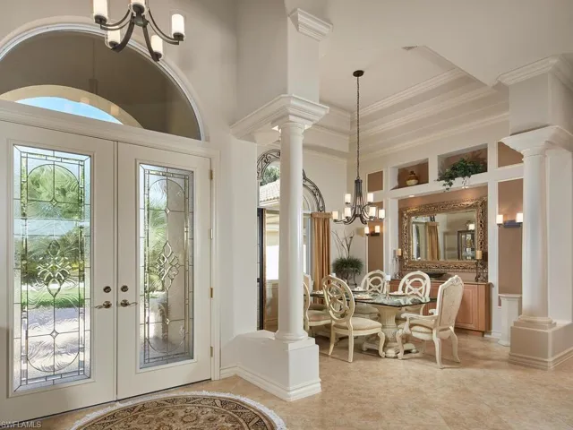Large foyer with double door entry to Great Room, Dining Room and Den