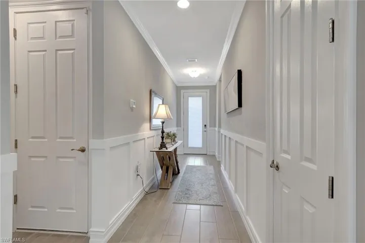 Entry and Foyer with detail carpentry