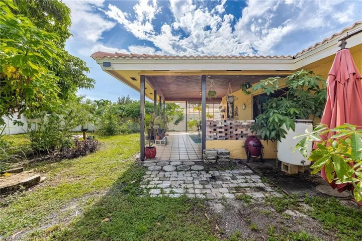 View of yard with a patio area