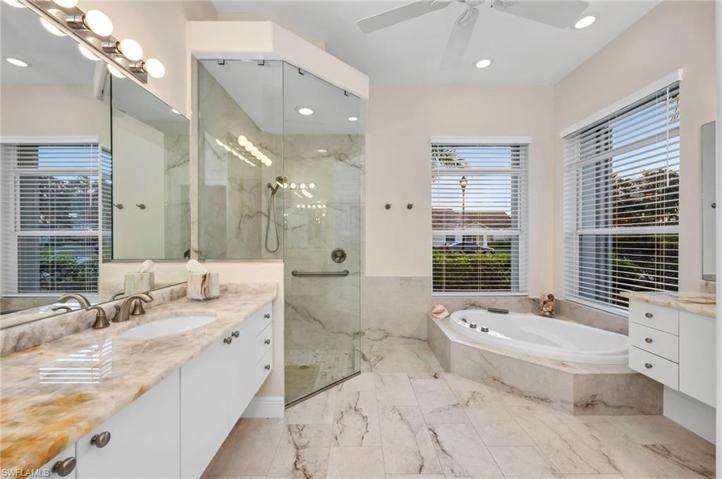 Features italian porcelain floors and walls