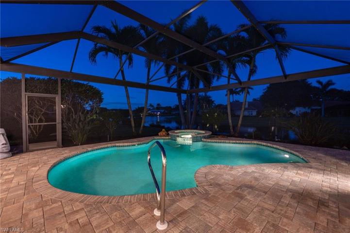 Lighted pool and spa