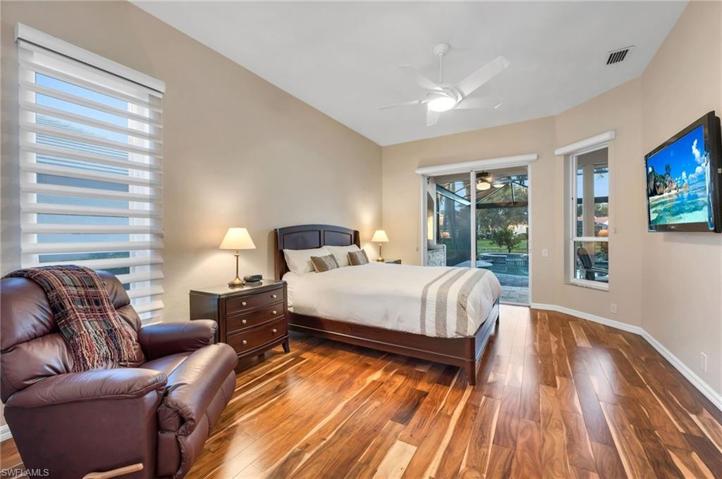 Ample space for king bed, two nightstands and dresser