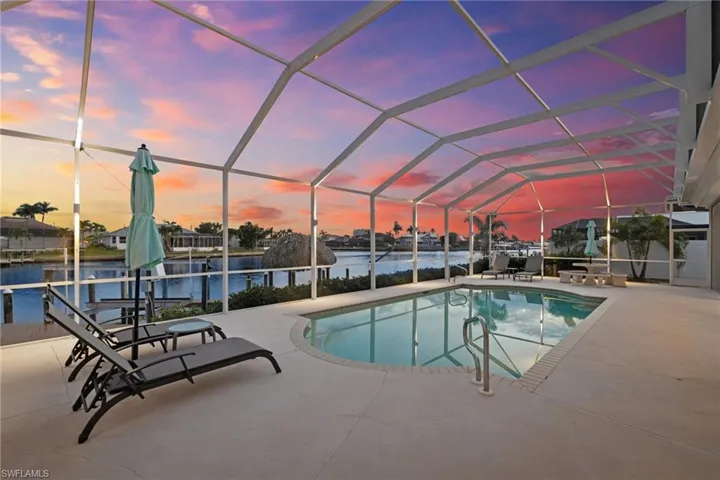 Pool at dusk