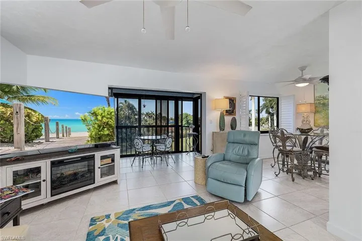 Living area looking out lanai