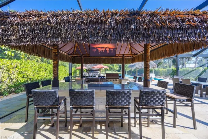 View of patio / terrace with an outdoor kitchen and a gazebo