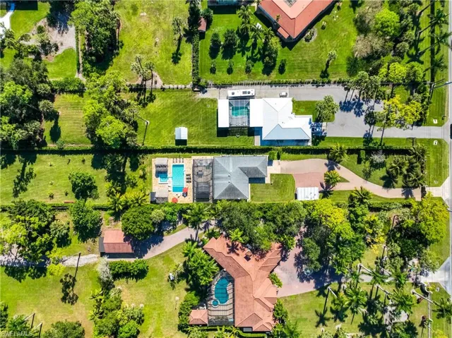 Bird's eye view of a pool