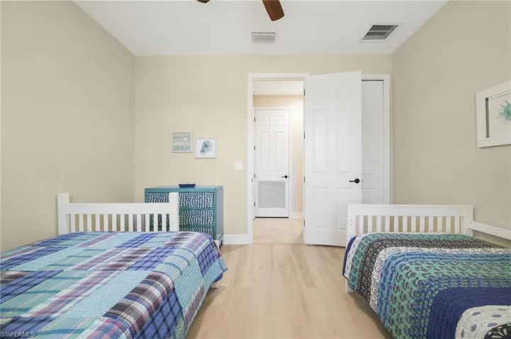 Guest Bedroom with Newly Installed LVP Floors