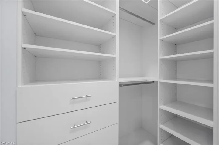View of walk in closet