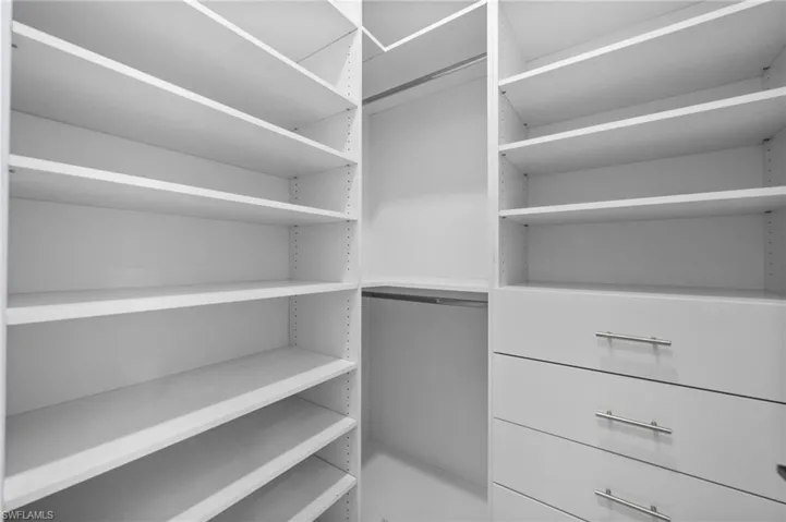 View of walk in closet