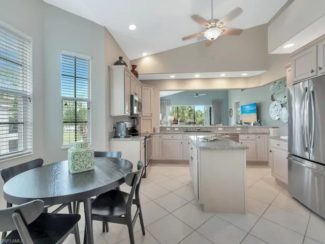Spacious kitchen with eat-in area