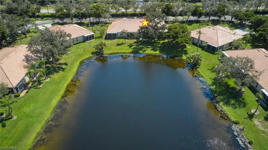 Bird's eye view of a large body of water