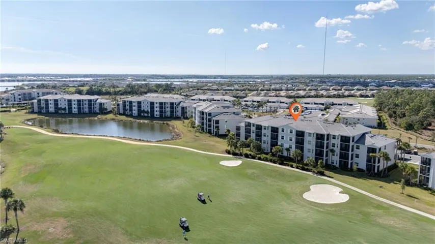Aerial view of a golf course