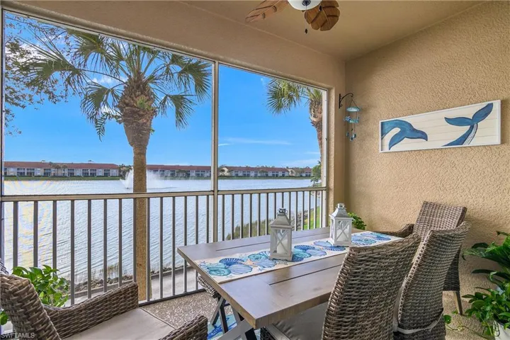 Beautiful view with extra dining.