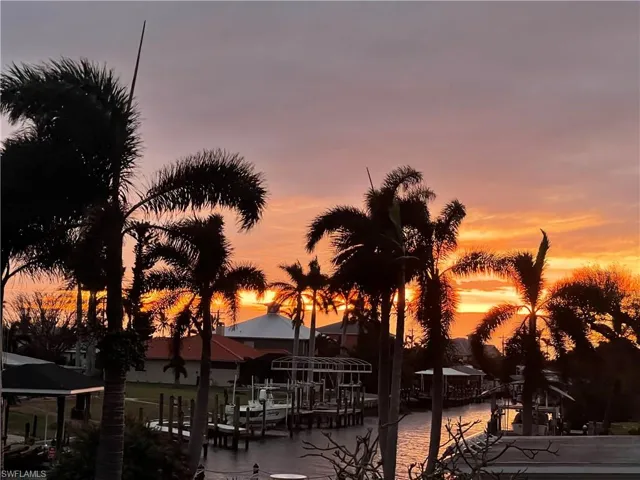 Western canal view at sunset