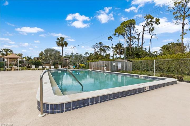 Pool has stairs for ease of access