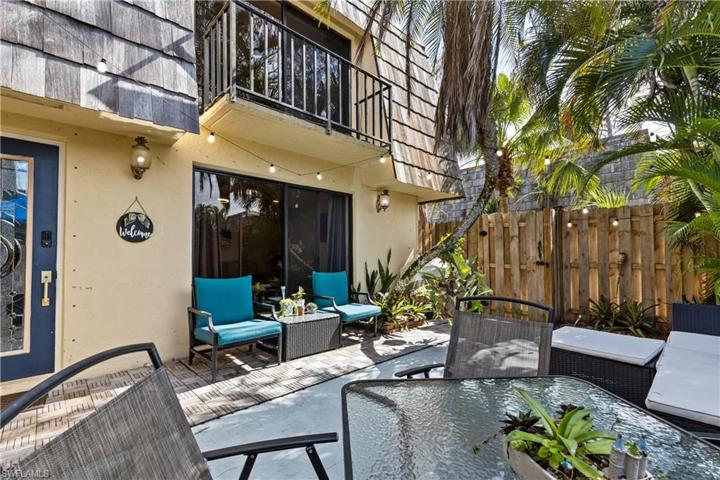 Mature landscaping providing perfect sun coverage for midafternoon lounging.