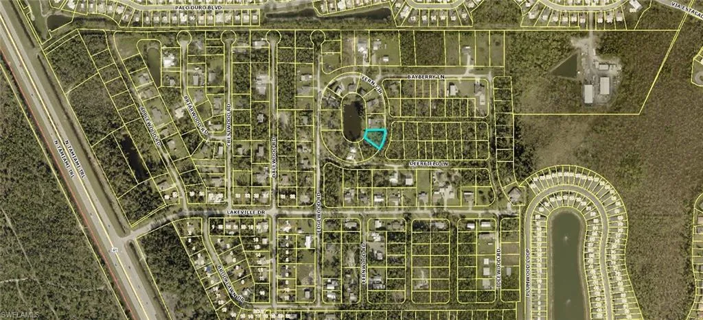 Aerial overview of property's location