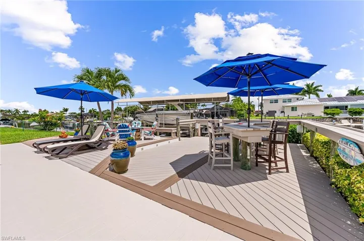 View of composite pool deck