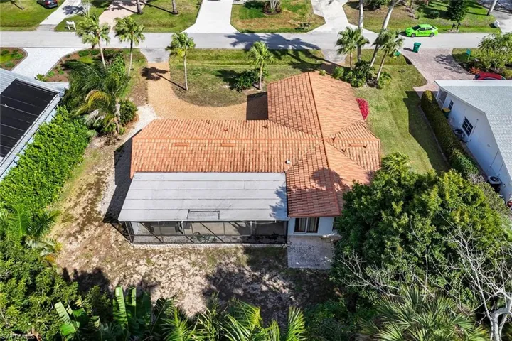 View from above of property