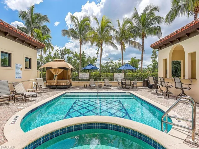 Residences pool near the boat slip