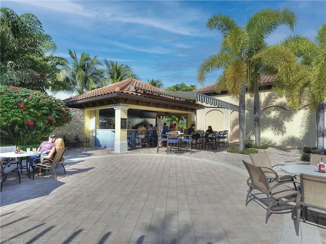 Outdoor private restaurant at Naples Bay Club