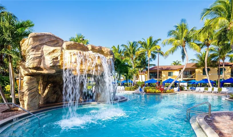 Naples Bay Club main pool with waterfall