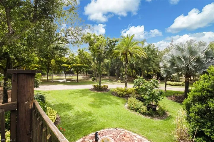 View from second floor primary bedroom balcony.