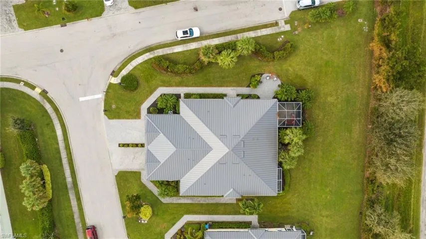 Aerial view of Brand new roof