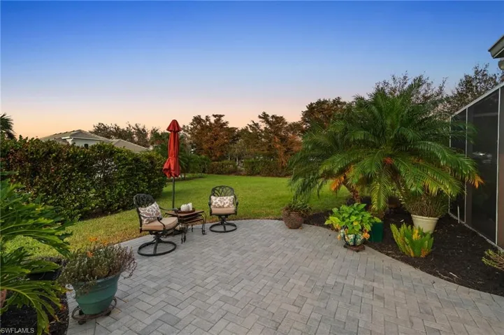 Patio at dusk