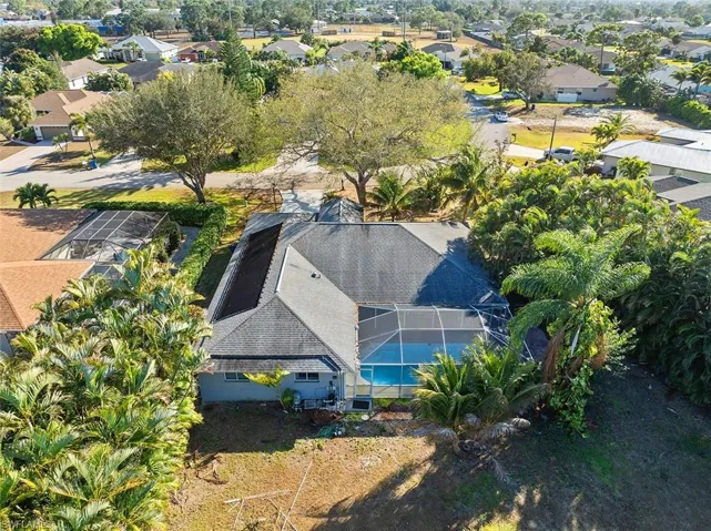 Aerial view of residential area
