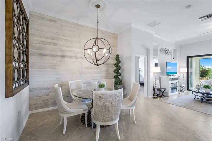 Dining Room with Accent Wall