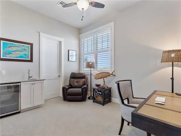 Office/Den with wet bar and walk-in closet
