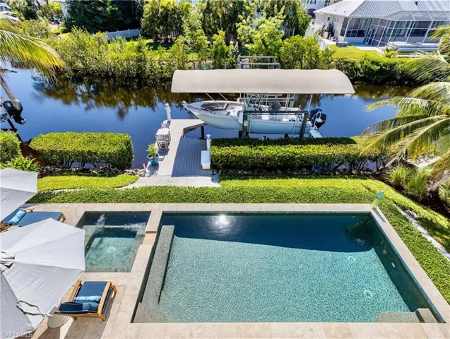 Pool & canal view from upstairs