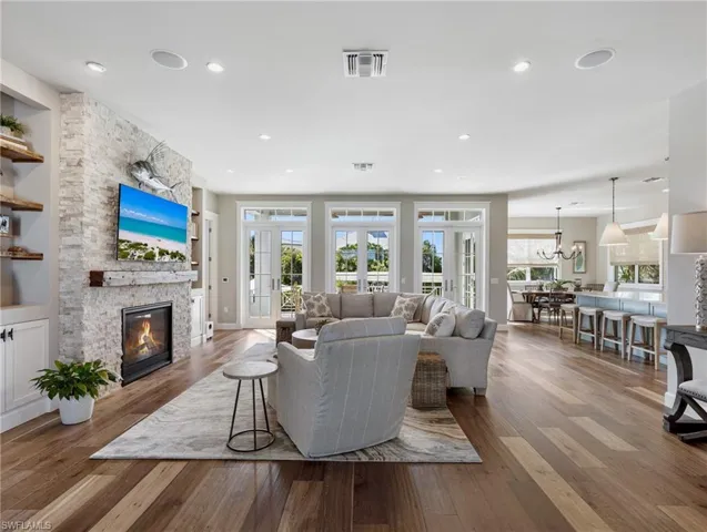 French Doors lead to the dining porch