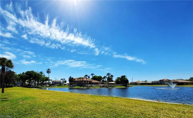 Clubhouse and pool with lake view