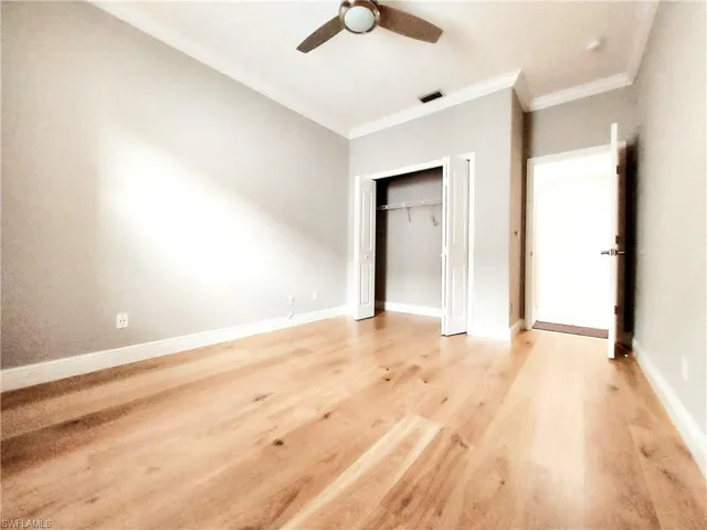 Newly re-finished hardwood floors in every bedroom