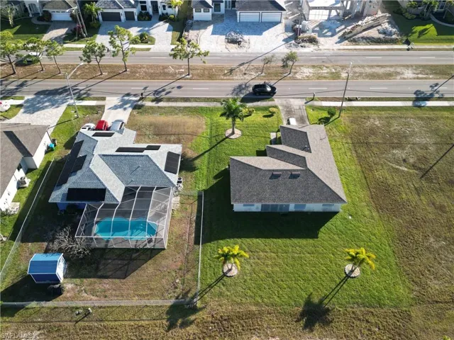 Aerial view of residential area
