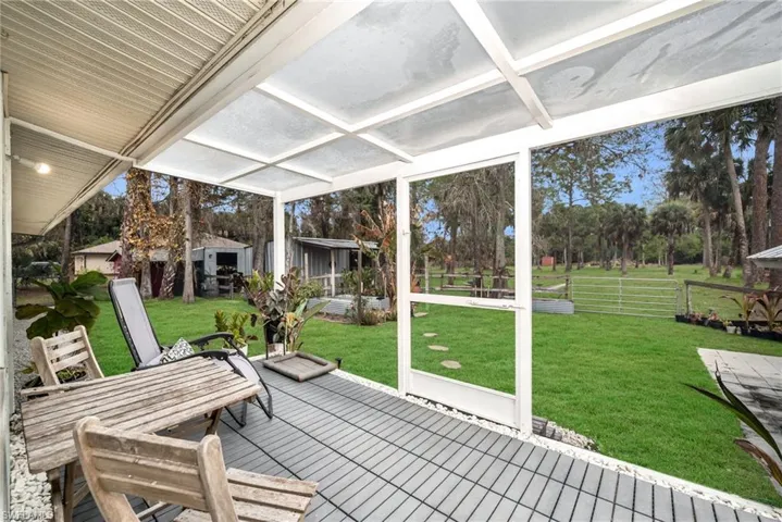 Screened in view of sunroom