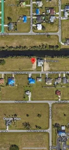 Aerial view of property's location with property boundaries highlighted