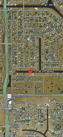 Aerial map of property and surrounding area