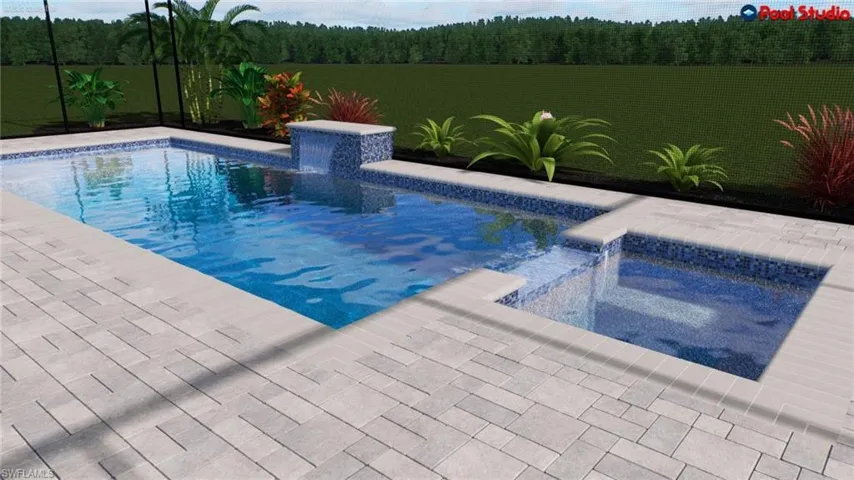 Virtual Rendering of future pool and spa