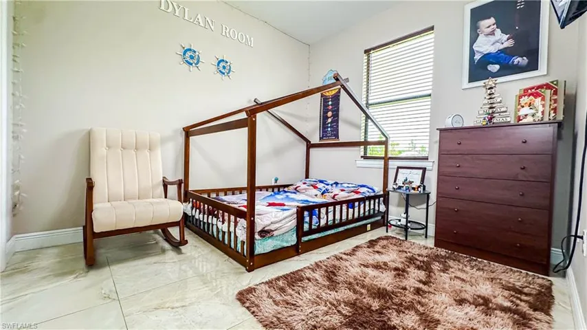 View of tiled bedroom